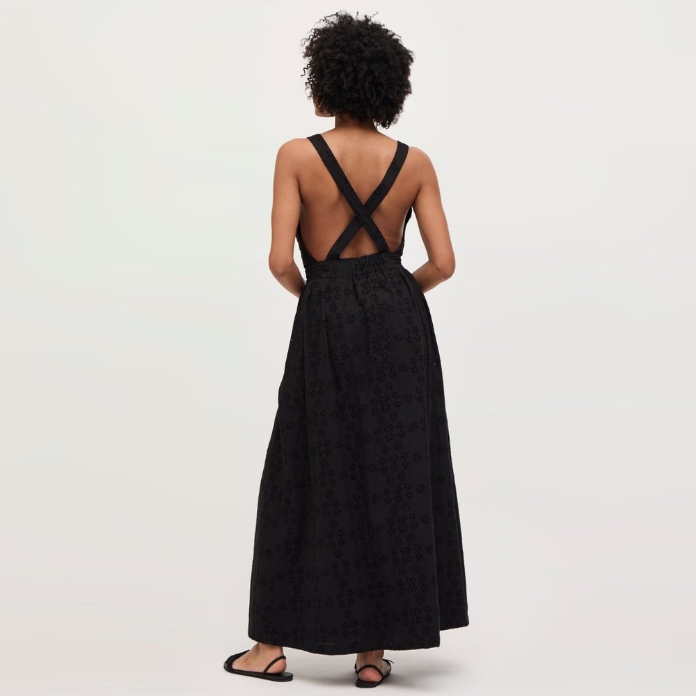 Hill House Eyelet Addie Dress Apron Black NWT - Picture 4 of 9